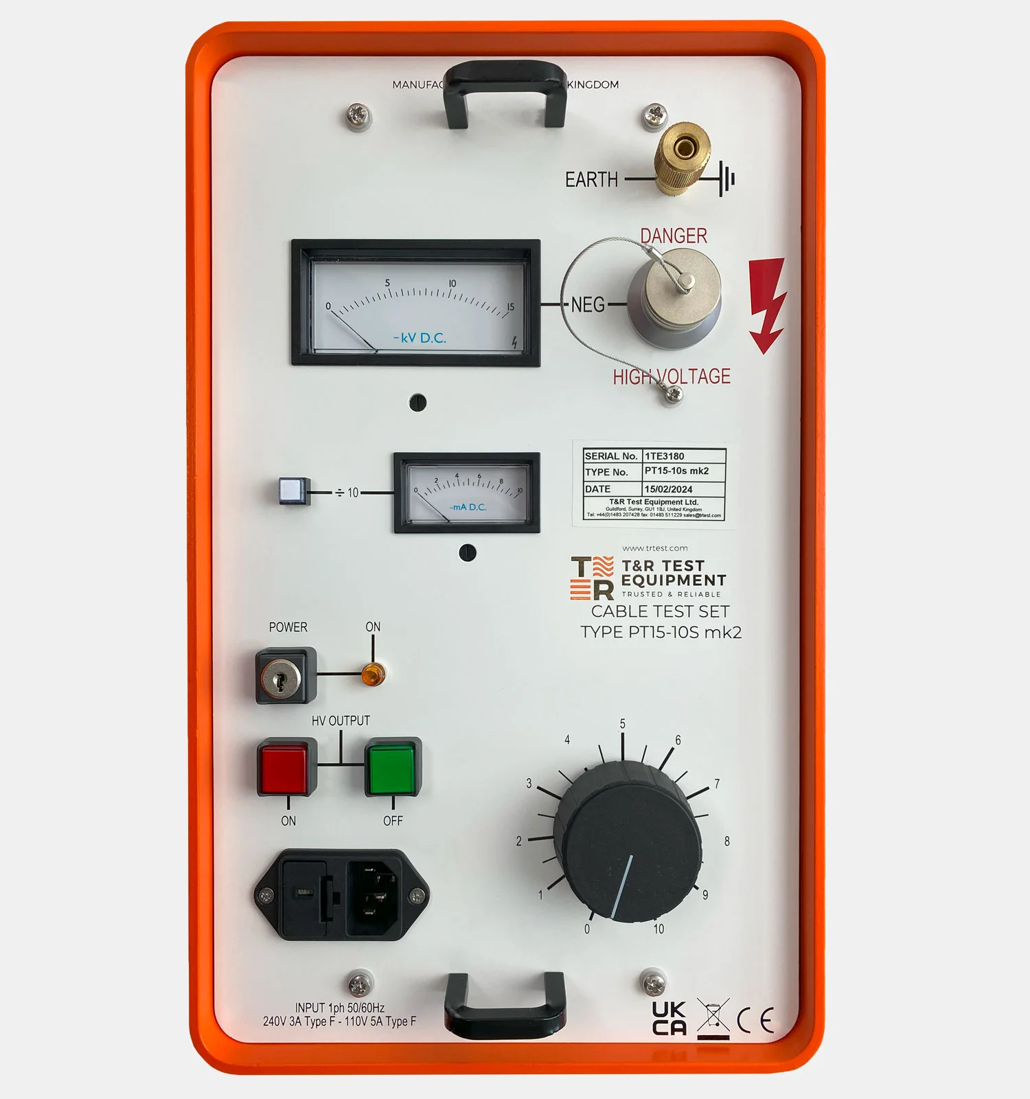 PT15-10S Mk2 Front Panel