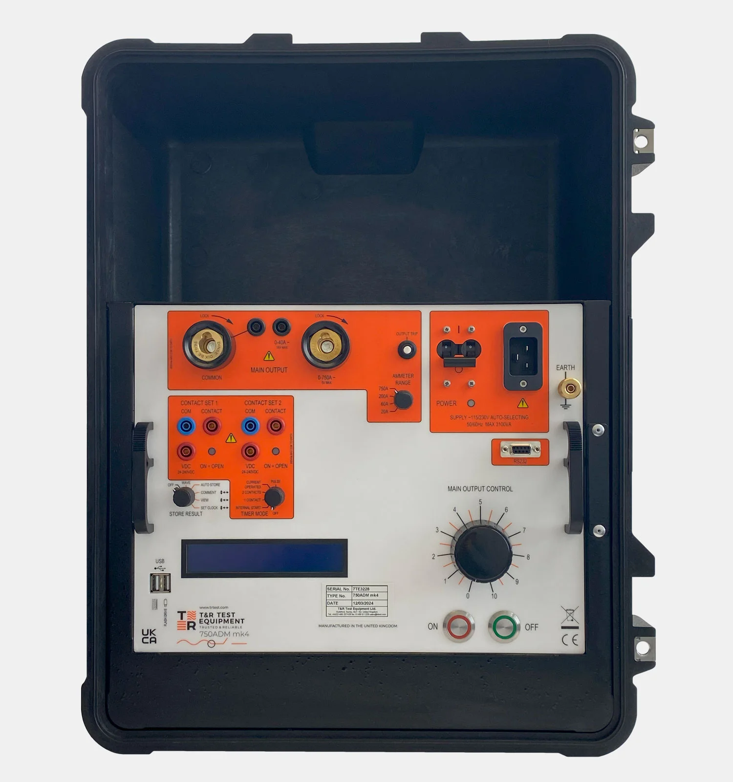 750ADM Mk4 Pelicase Front Panel